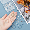 Unicraftale 16Pcs 304 Stainless Steel Open Back Bezel Pendants FIND-UN0002-90B-4