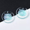 Transparent Resin Pendants RESI-N030-007D-4