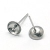 Tarnish Resistant 304 Stainless Steel Stud Earring Findings STAS-E024-4-2