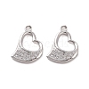 Brass Micro Pave Cubic Zirconia Charms KK-E068-VF181-2