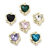 Rack Plating Alloy Rhinestone Charms PALLOY-F311-23G-1