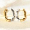 Rectangle Ion Plating(IP) 304 Stainless Steel Hoop Earrings for Women EJEW-L287-059GP-4