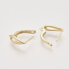 Brass Hoop Earring Findings with Latch Back Closure KK-T048-020G-NF-3