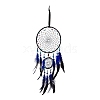 Iron Woven Web/Net with Feather Pendant Decorations AJEW-B017-13-2