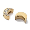 PVD Vacuum Plating 304 Stainless Steel Rhinestone Beads SATS-R130-02G-04-2