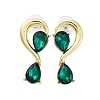 Alloy Rhinestones Stud Earrings EJEW-M075-04G-02-2