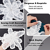 3D Flower Glass Beaded Gauze Cloth Sew on Appliques PATC-WH0008-93A-4