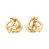 304 Stainless Steel Swirl Stud Earrings EJEW-M070-12G-2