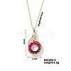 Cute and Stylish Phenix Glass Pendant Necklace ZV1349-9-1