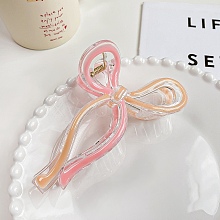 Enamel Bowknot Plastic Large Claw Hair Clips PW-WG69560-01