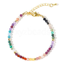 Faceted Round Natural Amethyst & Aquamarine & Apatite & Citrine & Carnelian Beaded Bracelets GF6950