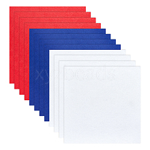BENECREAT 30 Sheets 3 Colors Independence Day Theme Squares Felt Fabric DIY-BC0004-38