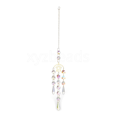 Brass Big Pendant Decorations HJEW-M005-04F-G-1