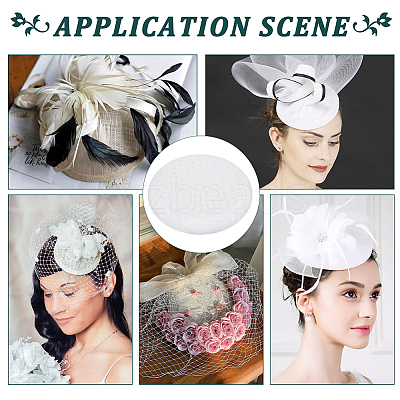 Linen Cloth Mini Hat Fascinator Base AJEW-WH0472-72B-1