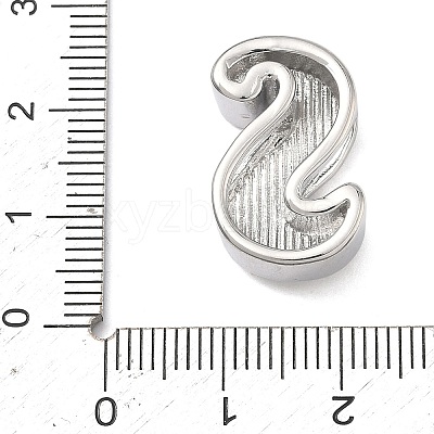 Brass Initial Beads KK-B167-27P-01S-1