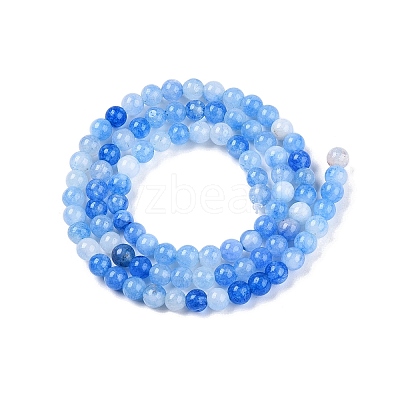 Dyed Natural White Jade Beads Strands G-T140-4mm-A08-1