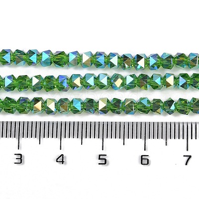 Electroplate Glass Beads Strands GLAA-Q105-02I-1