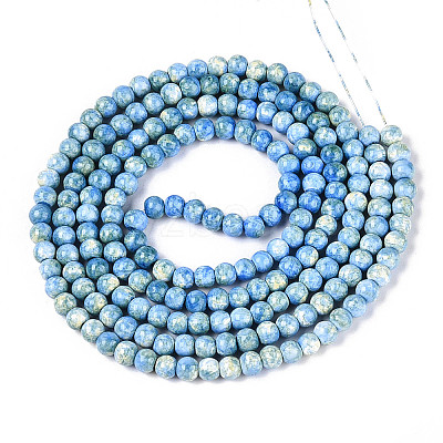 Baking Paint Glass Beads Strands X-DGLA-N016-4mm-09-1