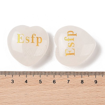 Natural Quartz Crystal Heart Engraving MBTI Figurines Statues for Home Office Desk Decorations X1-G-K353-05K-1