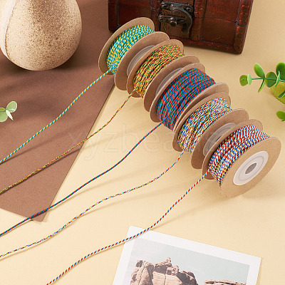 5 Rolls 5 Colors 18-Ply Cotton Twisted Cord OCOR-TA0003-75-1