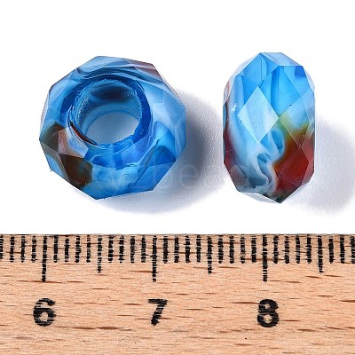 Two Tone Glass European Beads GDA009-7-1