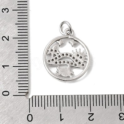 Brass Micro Pave Cubic Zirconia Pendants KK-P343-01C-P-1