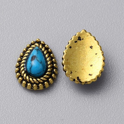 Zinc Alloy Cabochons MRMJ-WH0320-05K-01-1