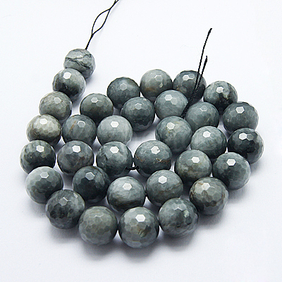 Natural Hawk's Eye Beads Strands G-G213-8mm-12-1