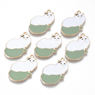 Alloy Enamel Pendants ENAM-T011-34KC-RS-1