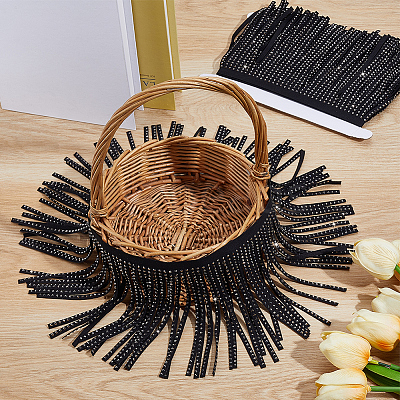PU Imitation Leather Tassel Ribbon DIY-GF0013-45C-1