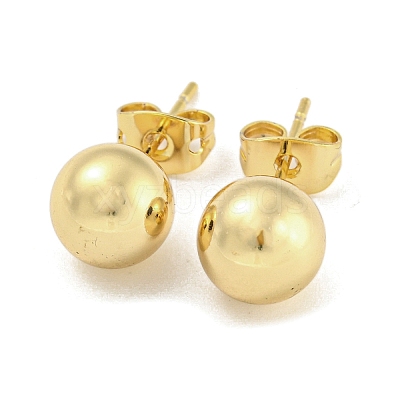Brass Ear Studs EJEW-P261-01C-G-1