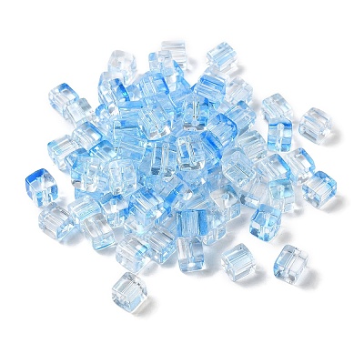 Two Tone Transparent Glass Beads GLAA-NH0001-03B-1