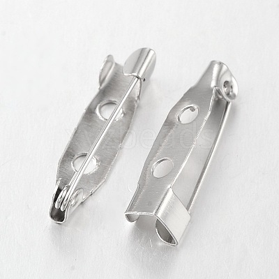 Platinum Iron Pin Backs Brooch Safety Pin Findings X-E035Y-1