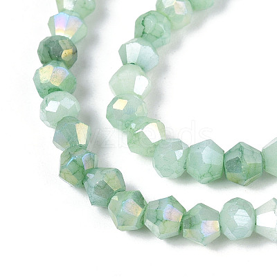 Ombre Effect Dyed Glass Beads Strands GLAA-T025-4mm-09F-1
