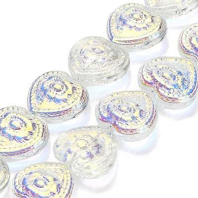 Electroplate Baking Paint Glass Beads Strands EGLA-K061-13A-AB01-1