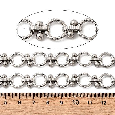 Alloy Textured Ring Link Chains CHC-P013-05P-01-1