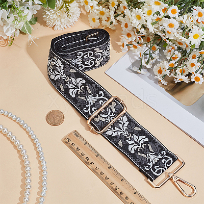 Ethnic Style Cotton Embroidered Adjustable Bag Straps FIND-CN0002-37A-1