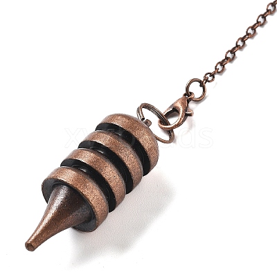 Brass Dowsing Pendulum Big Pointed Cone Pendants KK-H491-02-1