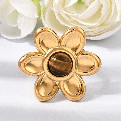 304 Stainless Steel Cuff Open Rings for Women GG-CBA7994-02G-11-1