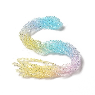 Transparent Glass Bead Strands GLAA-H023-02H-1