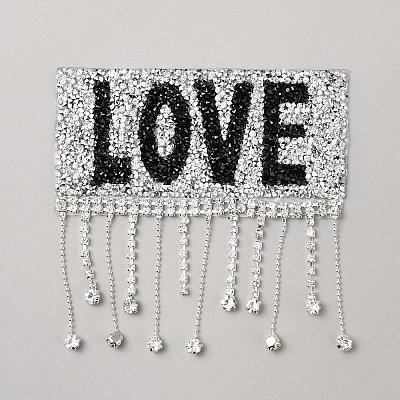 Rhinestone Cloth Iron on/Sew on Patches DIY-WH20004-05B-1