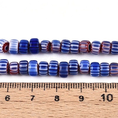 Handmade Millefiori Glass Chevron Beads Strands LAMP-T021-27A-03-1