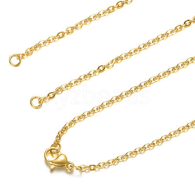 304 Stainless Steel Cable Chain Necklace Making STAS-T040-PJ209-2-54-1