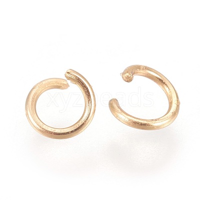 Long-Lasting Plated Brass Open Jump Rings KK-WH0028-01G-B-1