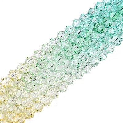 Gradient Color Baking Paint Glass Bead Strands DGLA-A039-T2mm-A013-1