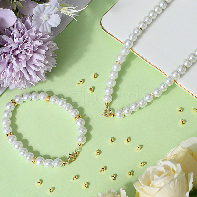 Brass Crimp Beads KK-SC0004-42G-1