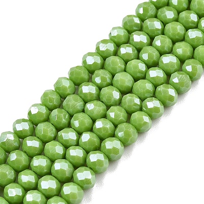 Electroplate Glass Beads Strands EGLA-A044-P4mm-A30-1