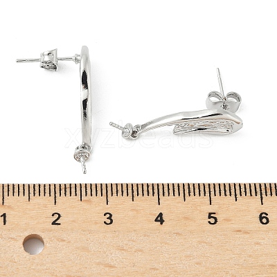 Brass Stud Earring Findings KK-M326-19P-1