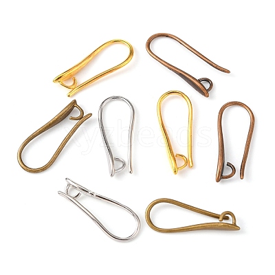 Brass Earring Hooks for Earring Designs KK-M142-02-RS-1