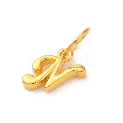 925 Sterling Silver Letter Charms with Jump Rings LS-STER-R008-01G-N-1